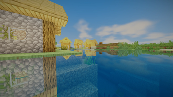 Village beside Lake