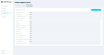 Management: Settings