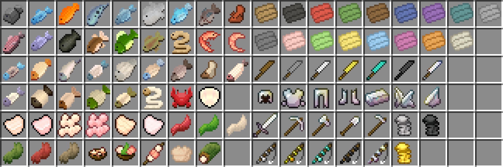 Items in the mod