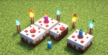 3D cake & flames particles changed