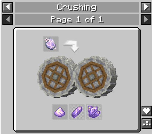 Crushing Wheel Recipe (Create/VS2: Clockwork)