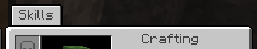 The Skills bookmark on the survival inventory
