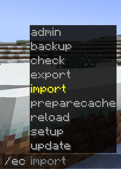 Example commands