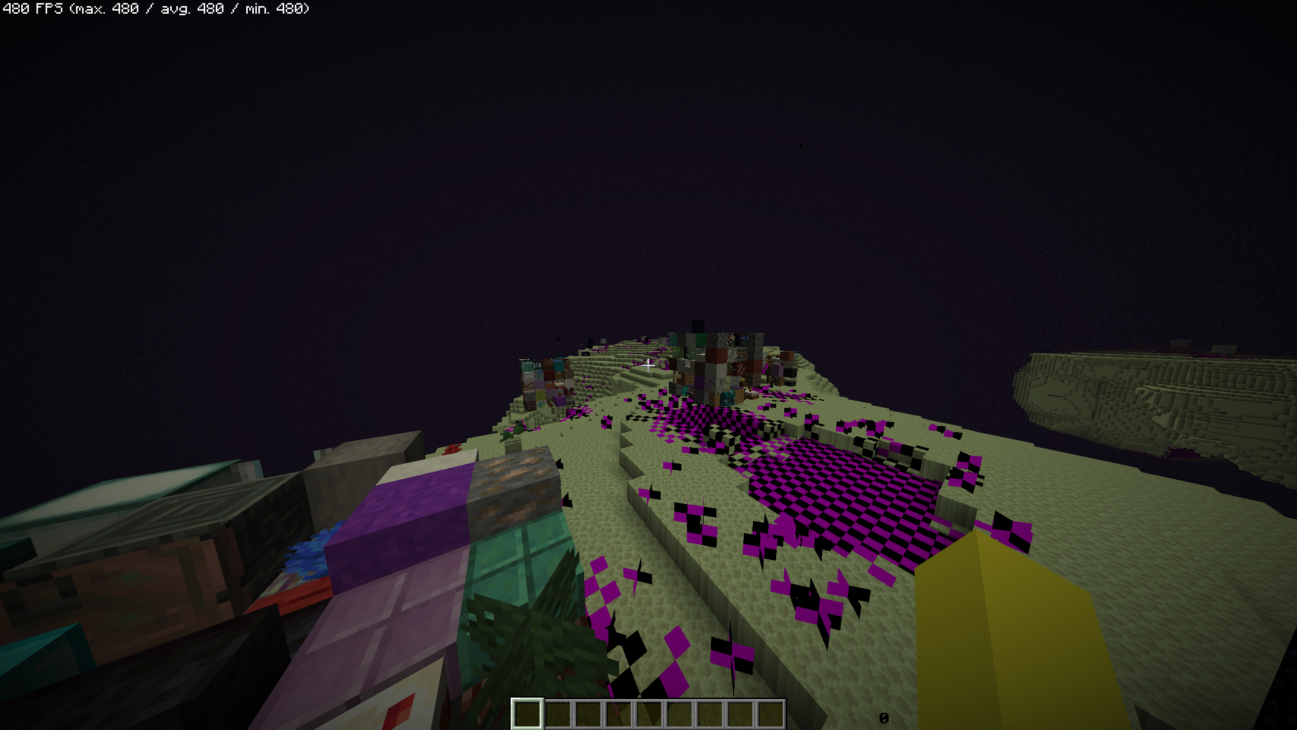 Before - Anomaly block rapidly cycling through random block textures