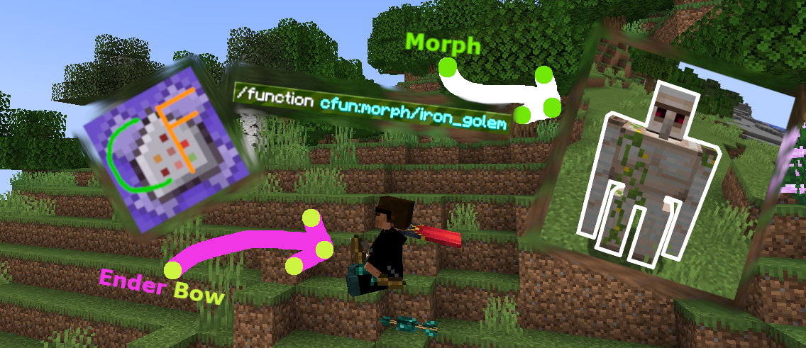In this image you can see the Ender Bow and the morph system