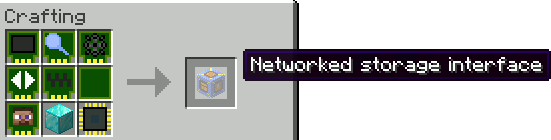 Networked storage interface recipe