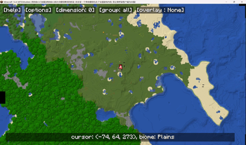 Screenshot of the full screen GUI