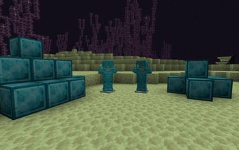 Exhibiting Armors and blocks