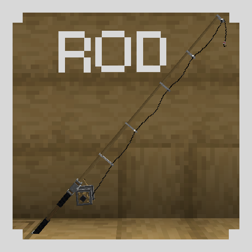 3D Wooden Fishing Rod