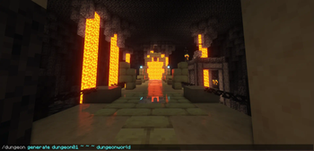 Generated room with the command