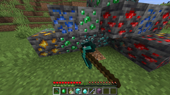 Minecraft But Ore Dropss OP LOOT!