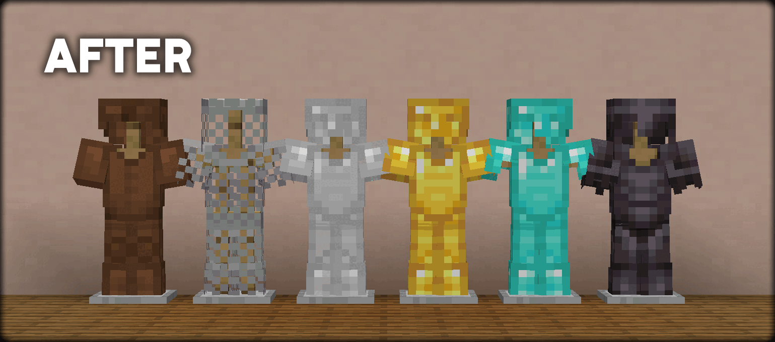 GIF Demonstrating the differences between the armor models.