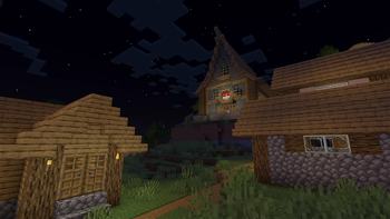 Herh's gym on a village at night