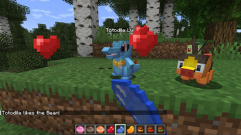 Totodile trying out some Beans. 