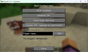 Host Config Menu