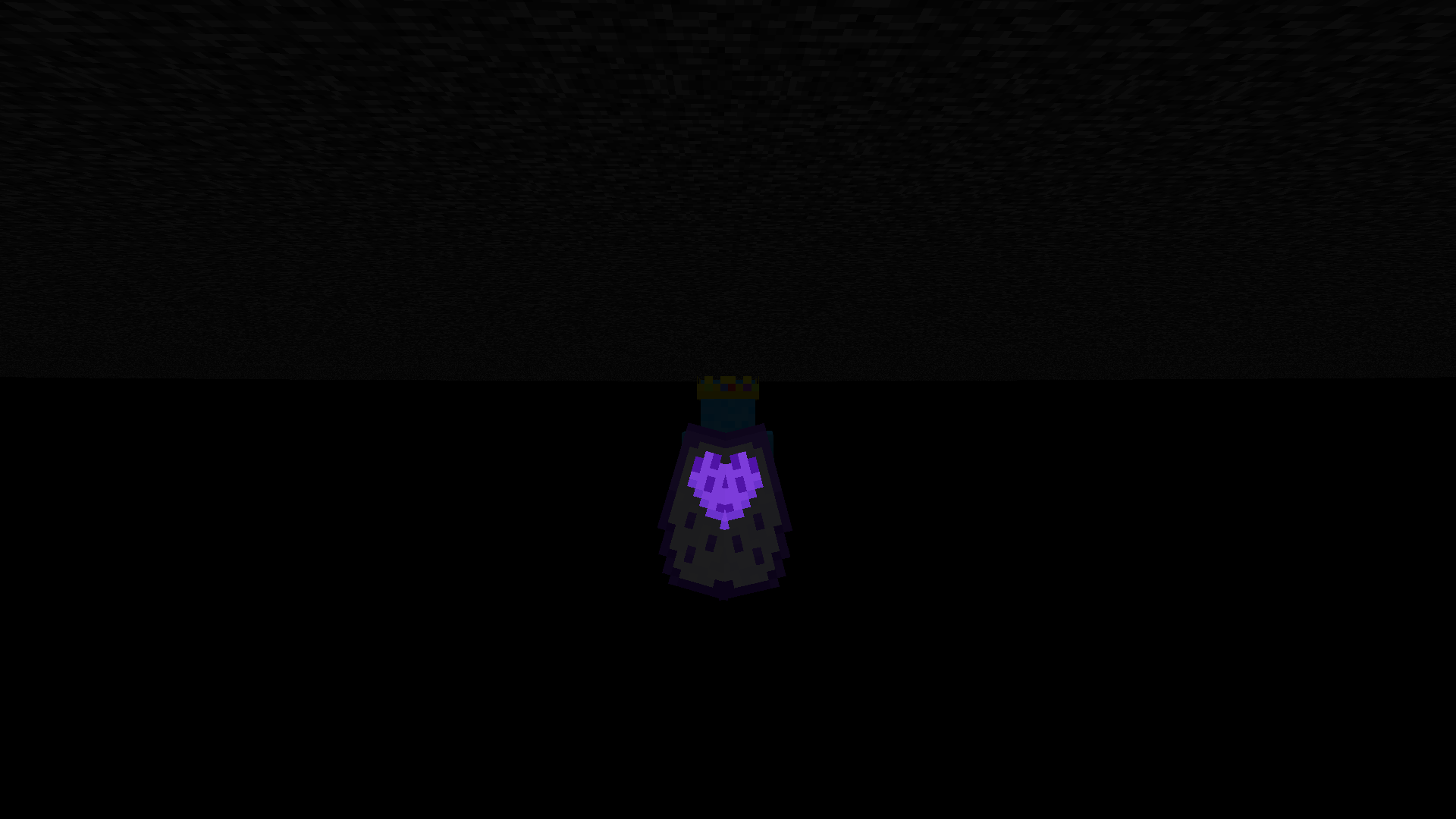 Example of the purple heart elytra glowing in a dark place