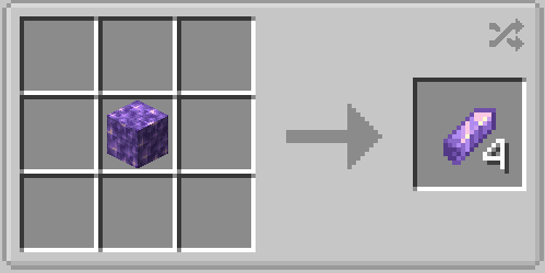 Amethyst Block to Shards