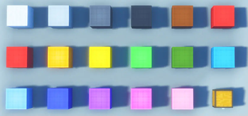 Laines colorés