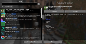 MOd menu