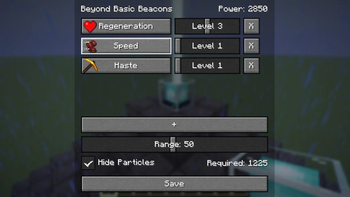 Choose your effects and how powerful they are