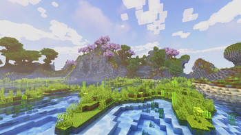 Coastal cherry blossom biome