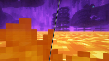 Vanilla fire (lava) comparison