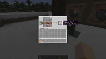 Copper Horn Item Crafting Recipe