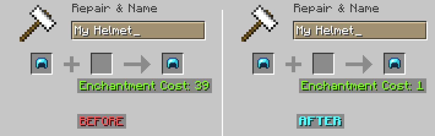 Anvil UI showing one level renaming