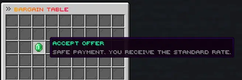 Bargain Table - Accept Offer