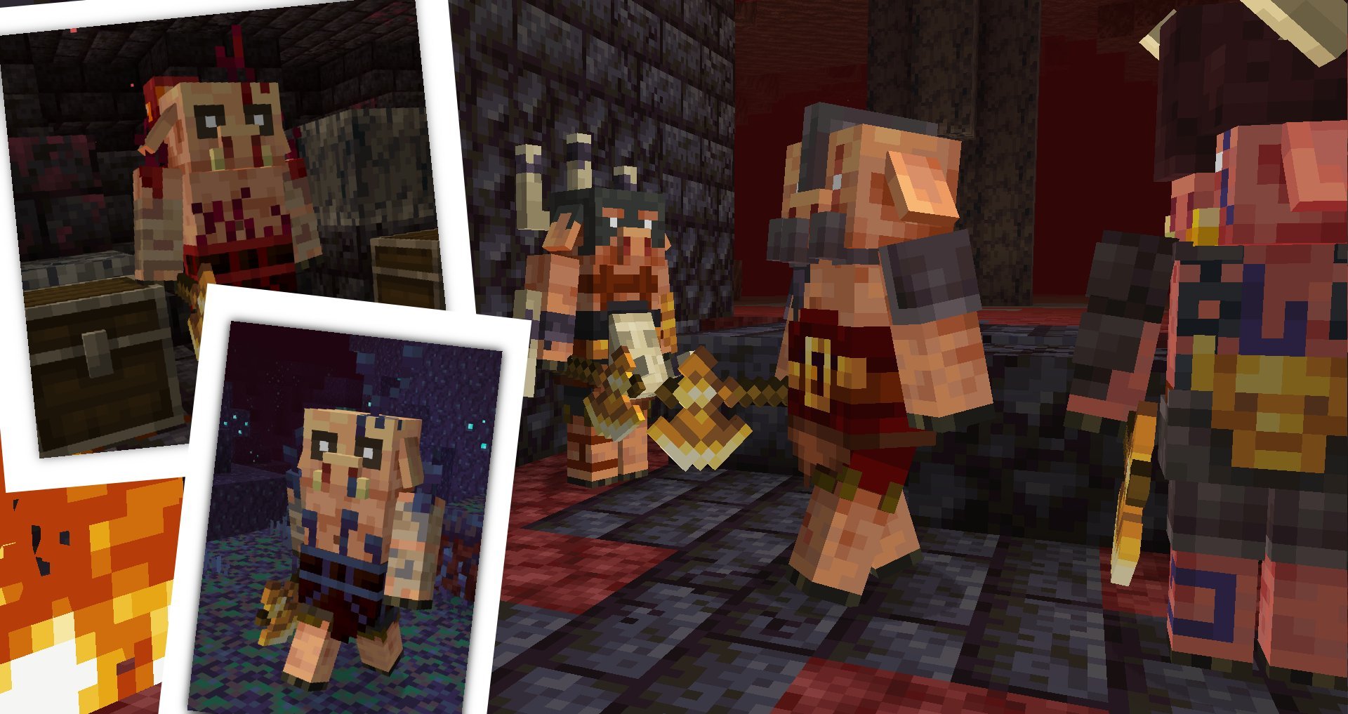 The Horde Leaders from Minecraft Legends as piglin brutes