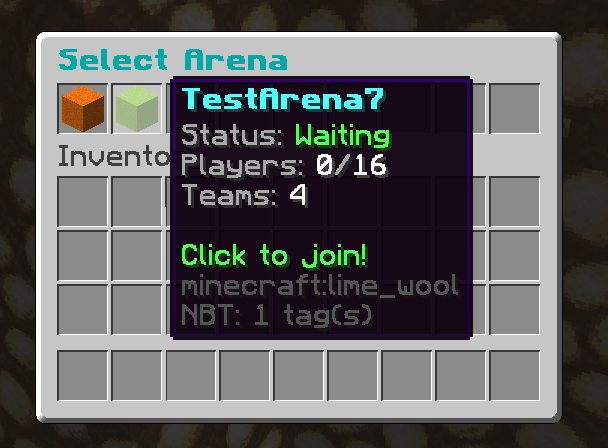Select Arena GUI