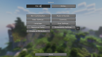 Clean and Organized Options Menu
