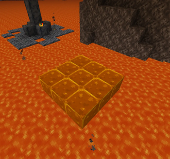 On lava