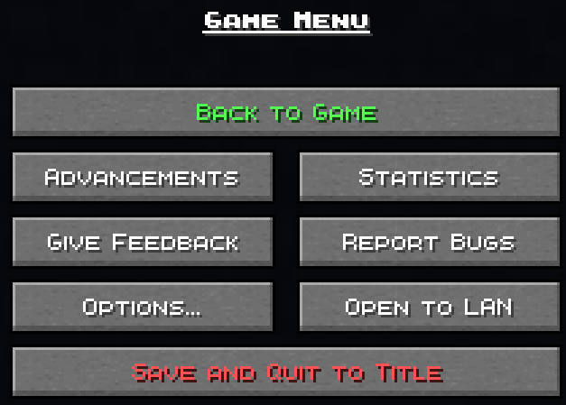 Pause Menu