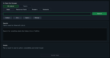 Mod download screen