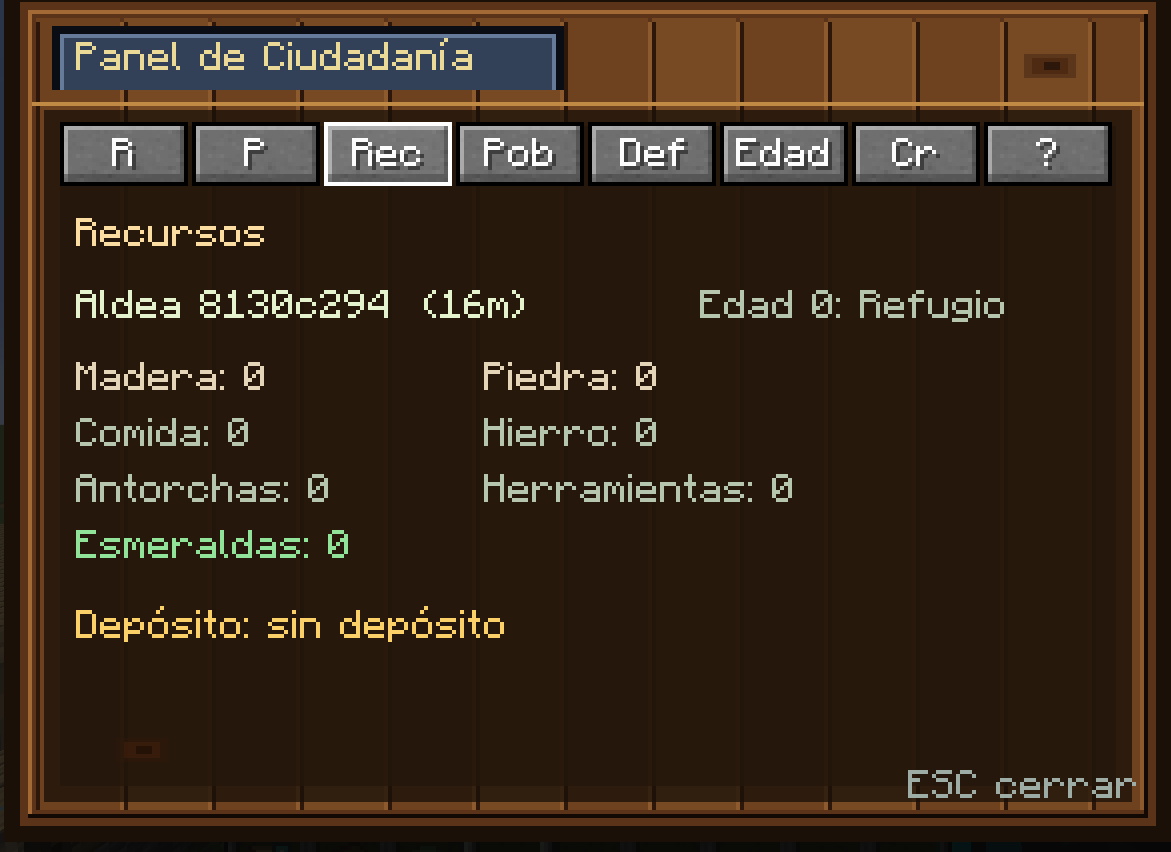 Menu de recursos