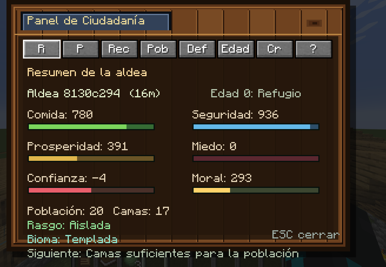 Menu de estadisticas 