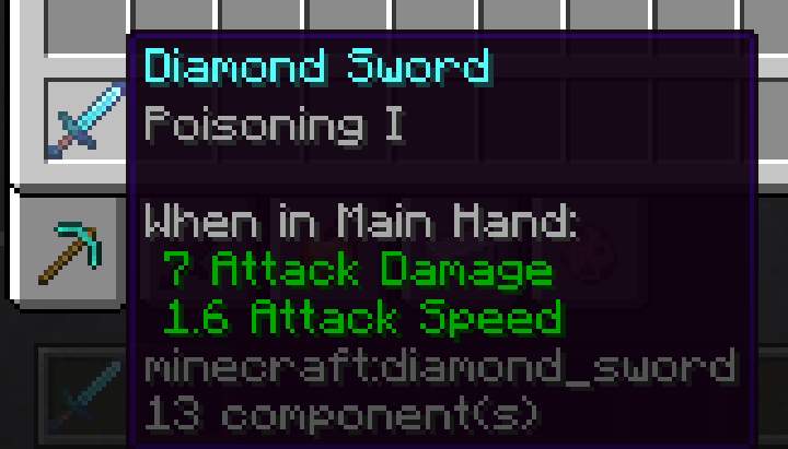 Enchanted sword with Poisoning