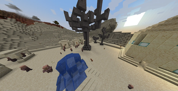 Solara houses and dead trees