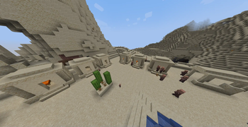 Houses and cactus gardens in solara
