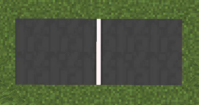 Asphalt with marking to straight