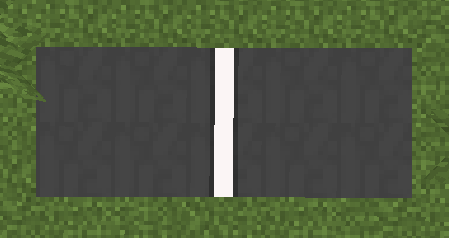 Asphalt with bold marking to straight
