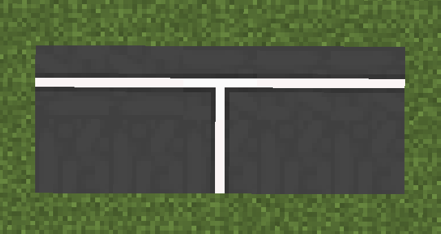 Asphalt with marking to sides