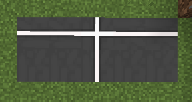 Asphalt with markings to sides and straight