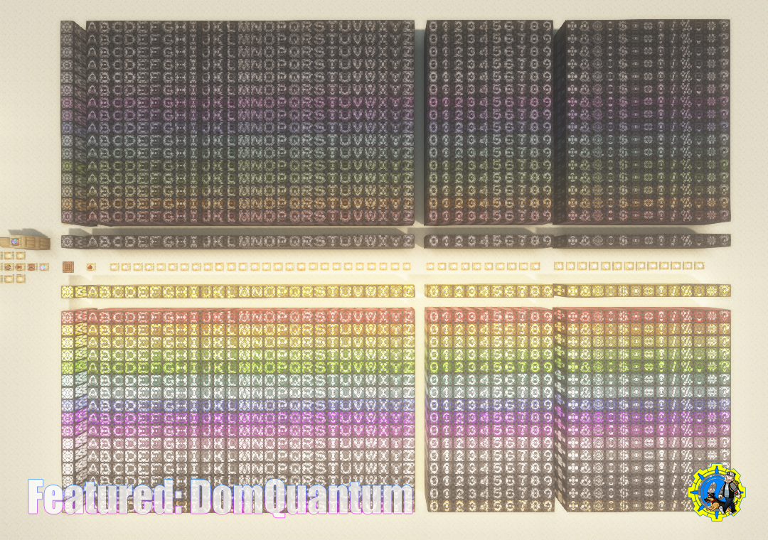 Quantum Lamps - 16 Dyed sets and 1 undyed set of 26 alphabetical lamps, 10 numerical lamps, 13 punctuation lamps and 1 blank lamp.