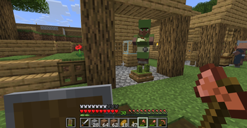 Gardener in his hut