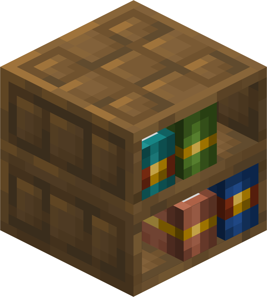 3D Spruce Chiseled Bookshelf