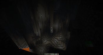 Big cave lit up