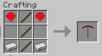 Ruby Pickaxe Crafting Recipe