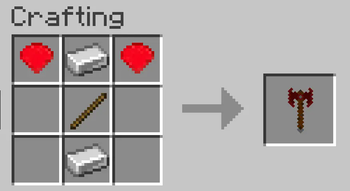 Ruby Axe Crafting Recipe